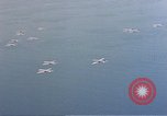 Image of U.S. Troop Carrier C-47 aircraft in flight over Mediterranean Sea Italy, 1943, second 31 stock footage video 65675049826