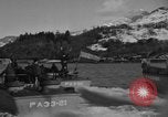 Image of Landing craft from the USS Bayfield (APA-33) practice on the River Clyde in Scotland Scotland, 1944, second 10 stock footage video 65675049846