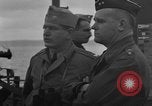 Image of Allied invasion fleet underway to Normandy in World War 2 English Channel, 1944, second 25 stock footage video 65675049852