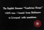 Image of German Cruiser Möwe interdicts two ships carrying munitions Atlantic Ocean, 1916, second 11 stock footage video 65675049912