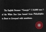 Image of British steamer Georgic accosted by German cruiser SMS Möwe Atlantic Ocean, 1916, second 6 stock footage video 65675049913