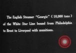 Image of British steamer Georgic accosted by German cruiser SMS Möwe Atlantic Ocean, 1916, second 8 stock footage video 65675049913