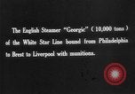 Image of British steamer Georgic accosted by German cruiser SMS Möwe Atlantic Ocean, 1916, second 9 stock footage video 65675049913