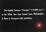 Image of British steamer Georgic accosted by German cruiser SMS Möwe Atlantic Ocean, 1916, second 13 stock footage video 65675049913