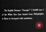 Image of British steamer Georgic accosted by German cruiser SMS Möwe Atlantic Ocean, 1916, second 15 stock footage video 65675049913