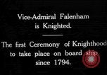 Standbild Vice Admiral William Pakenham geadelt von König George V Orkney Inseln Schottland, 1917, aus Sekunde 1 historischem Filmmaterial Videoclip 65675049924
