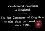 Standbild Vice Admiral William Pakenham geadelt von König George V Orkney Inseln Schottland, 1917, aus Sekunde 6 historischem Filmmaterial Videoclip 65675049924