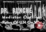 Image of Dr Ralph Bunche Los Angeles California USA, 1951, second 6 stock footage video 65675050152