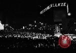 Image of Election returns showing in lights on Times Building New York City USA, 1940, second 28 stock footage video 65675050196