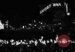 Image of Election returns showing in lights on Times Building New York City USA, 1940, second 41 stock footage video 65675050196