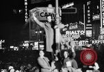 Image of Presidential election returns displayed on Times building New York City USA, 1940, second 9 stock footage video 65675050197