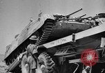 Image of British soldiers retrieve a disabled tank while being shelled North Africa, 1941, second 57 stock footage video 65675050209