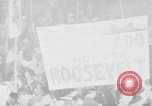 Image of banners supporting Franklin Roosevelt Philadelphia Pennsylvania USA, 1936, second 1 stock footage video 65675050259