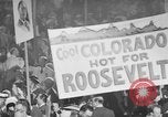 Image of banners supporting Franklin Roosevelt Philadelphia Pennsylvania USA, 1936, second 3 stock footage video 65675050259