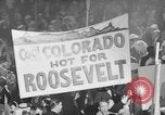 Image of banners supporting Franklin Roosevelt Philadelphia Pennsylvania USA, 1936, second 5 stock footage video 65675050259