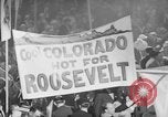 Image of banners supporting Franklin Roosevelt Philadelphia Pennsylvania USA, 1936, second 9 stock footage video 65675050259