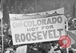Image of banners supporting Franklin Roosevelt Philadelphia Pennsylvania USA, 1936, second 10 stock footage video 65675050259