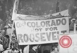 Image of banners supporting Franklin Roosevelt Philadelphia Pennsylvania USA, 1936, second 13 stock footage video 65675050259