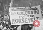 Image of banners supporting Franklin Roosevelt Philadelphia Pennsylvania USA, 1936, second 14 stock footage video 65675050259
