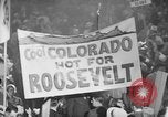 Image of banners supporting Franklin Roosevelt Philadelphia Pennsylvania USA, 1936, second 15 stock footage video 65675050259