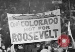 Image of banners supporting Franklin Roosevelt Philadelphia Pennsylvania USA, 1936, second 17 stock footage video 65675050259
