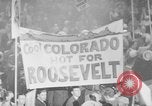 Image of banners supporting Franklin Roosevelt Philadelphia Pennsylvania USA, 1936, second 19 stock footage video 65675050259