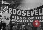 Image of banners supporting Franklin Roosevelt Philadelphia Pennsylvania USA, 1936, second 23 stock footage video 65675050259