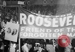 Image of banners supporting Franklin Roosevelt Philadelphia Pennsylvania USA, 1936, second 25 stock footage video 65675050259