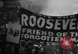 Image of banners supporting Franklin Roosevelt Philadelphia Pennsylvania USA, 1936, second 31 stock footage video 65675050259