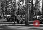 Image of tourists and wildlife Wyoming United States USA, 1936, second 23 stock footage video 65675050294
