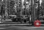Image of tourists and wildlife Wyoming United States USA, 1936, second 24 stock footage video 65675050294