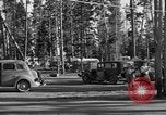Image of tourists and wildlife Wyoming United States USA, 1936, second 26 stock footage video 65675050294