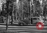 Image of tourists and wildlife Wyoming United States USA, 1936, second 31 stock footage video 65675050294