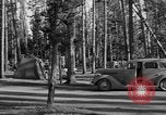 Image of tourists and wildlife Wyoming United States USA, 1936, second 32 stock footage video 65675050294