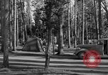 Image of tourists and wildlife Wyoming United States USA, 1936, second 33 stock footage video 65675050294