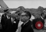 Image of Johnson and Ordaz view Lake Amistad Dam construction Ciudad Acuna Mexico, 1966, second 26 stock footage video 65675050305