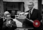 Image of Johnson and Ordaz view Lake Amistad Dam construction Ciudad Acuna Mexico, 1966, second 37 stock footage video 65675050305