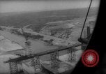 Image of Johnson and Ordaz view Lake Amistad Dam construction Ciudad Acuna Mexico, 1966, second 50 stock footage video 65675050305