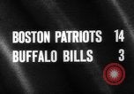 Image of Football game Boston Patriots defeat Buffalo Bills Boston Massachusetts USA, 1966, second 5 stock footage video 65675050309