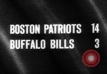 Image of Football game Boston Patriots defeat Buffalo Bills Boston Massachusetts USA, 1966, second 6 stock footage video 65675050309
