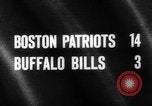 Image of Football game Boston Patriots defeat Buffalo Bills Boston Massachusetts USA, 1966, second 7 stock footage video 65675050309