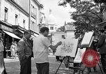 Image of painter Paris France, 1956, second 10 stock footage video 65675050420
