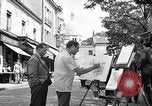 Image of painter Paris France, 1956, second 25 stock footage video 65675050420
