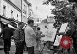 Image of painter Paris France, 1956, second 30 stock footage video 65675050420