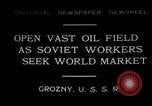 Image of oil drilling site Gronzy Soviet Union, 1931, second 1 stock footage video 65675050490