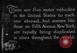 Image of motor vehicles New York City USA, 1923, second 4 stock footage video 65675050545