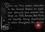Image of motor vehicles New York City USA, 1923, second 25 stock footage video 65675050545