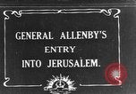Standbild Sir Edmund Allenby Jerusalem Palästina, 1917, aus Sekunde 1 historischem Filmmaterial Videoclip 65675050558