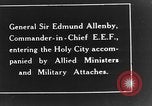 Standbild Sir Edmund Allenby Jerusalem Palästina, 1917, aus Sekunde 60 historischem Filmmaterial Videoclip 65675050558