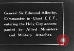 Standbild Sir Edmund Allenby Jerusalem Palästina, 1917, aus Sekunde 62 historischem Filmmaterial Videoclip 65675050558